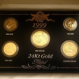 1999 Presidential Collection 24kt Gold Plated Coins